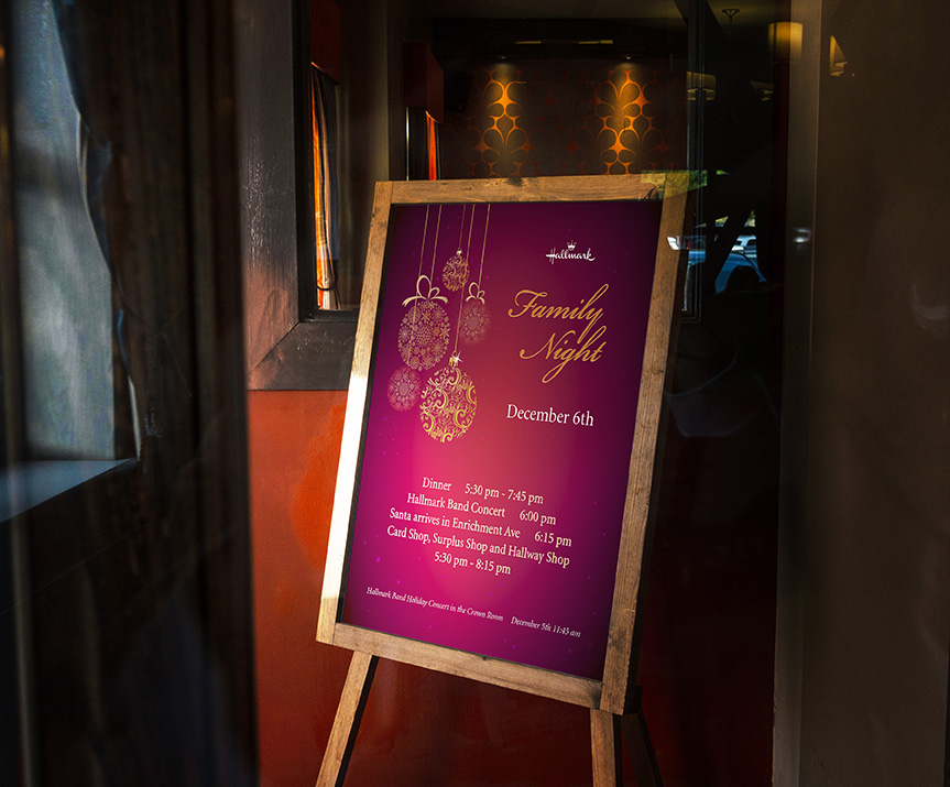 White Giraffe Creative event space design and collateral